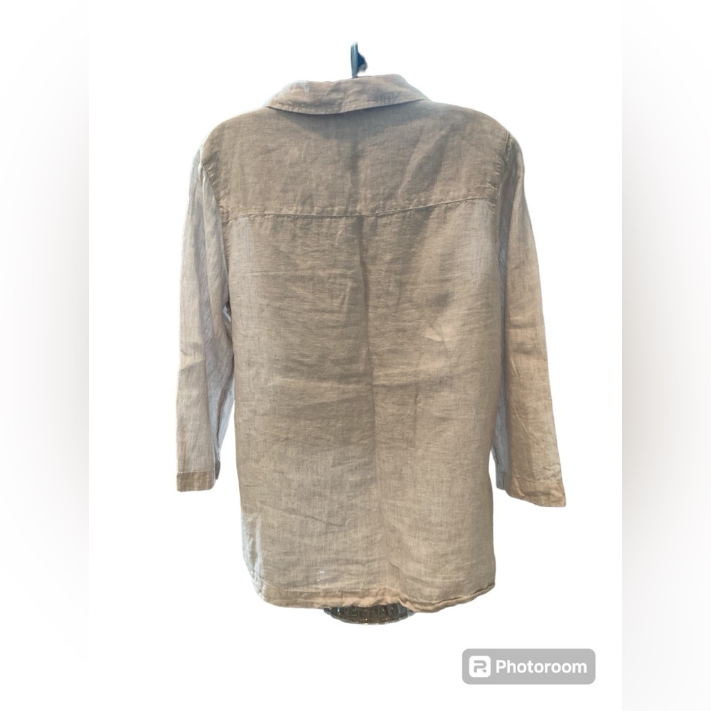 Tahari 100% Linen Pullover Tunic. Size Medium. - Picture 4 of 10